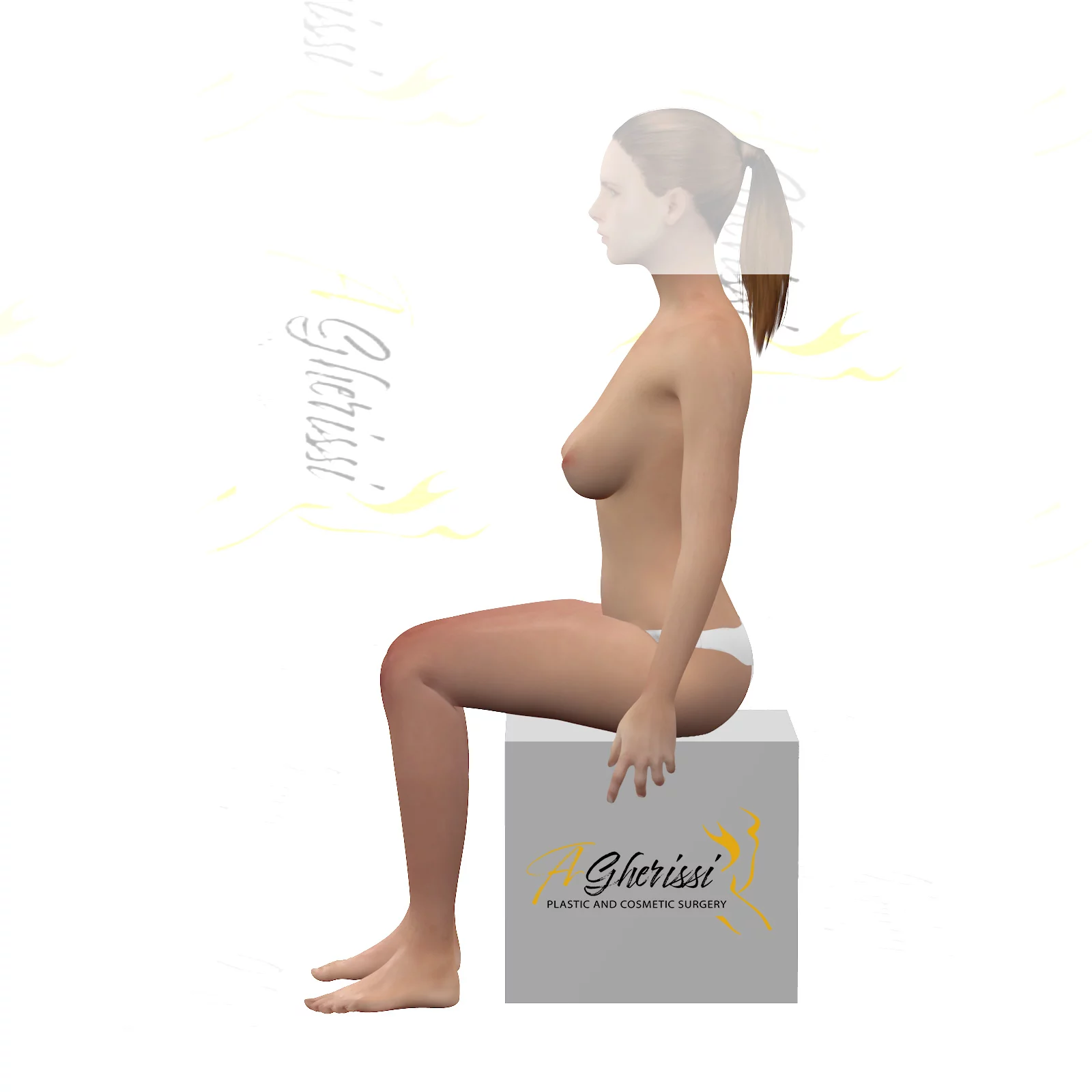 Vue de profil assise